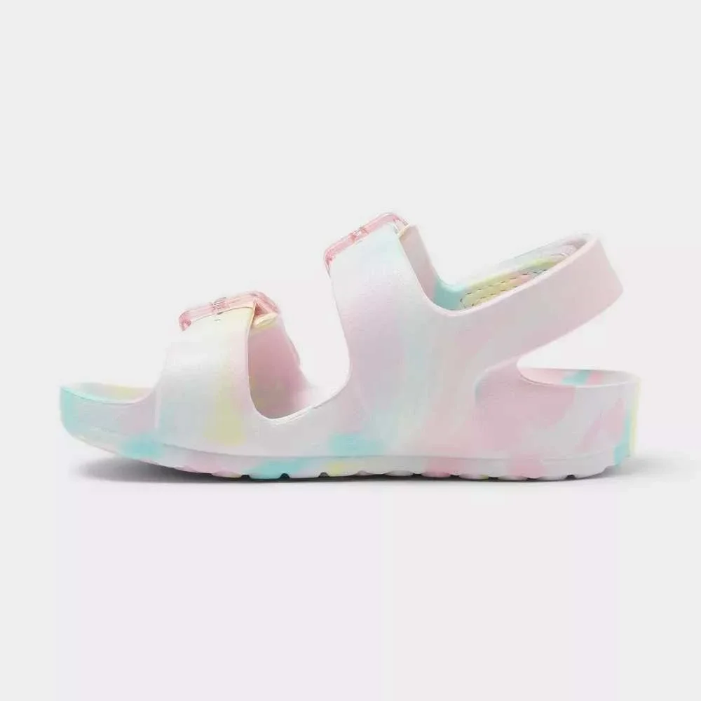 Toddler Ade EVA Sandals by Cat & Jack White Yellow Blue Size 6 New With Tags